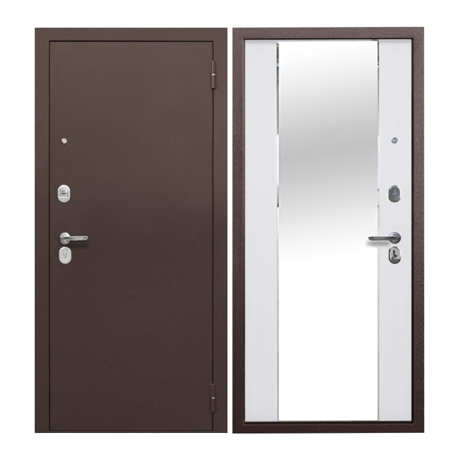 Дверь металлическая ТАЙГА 7 см зеркало
