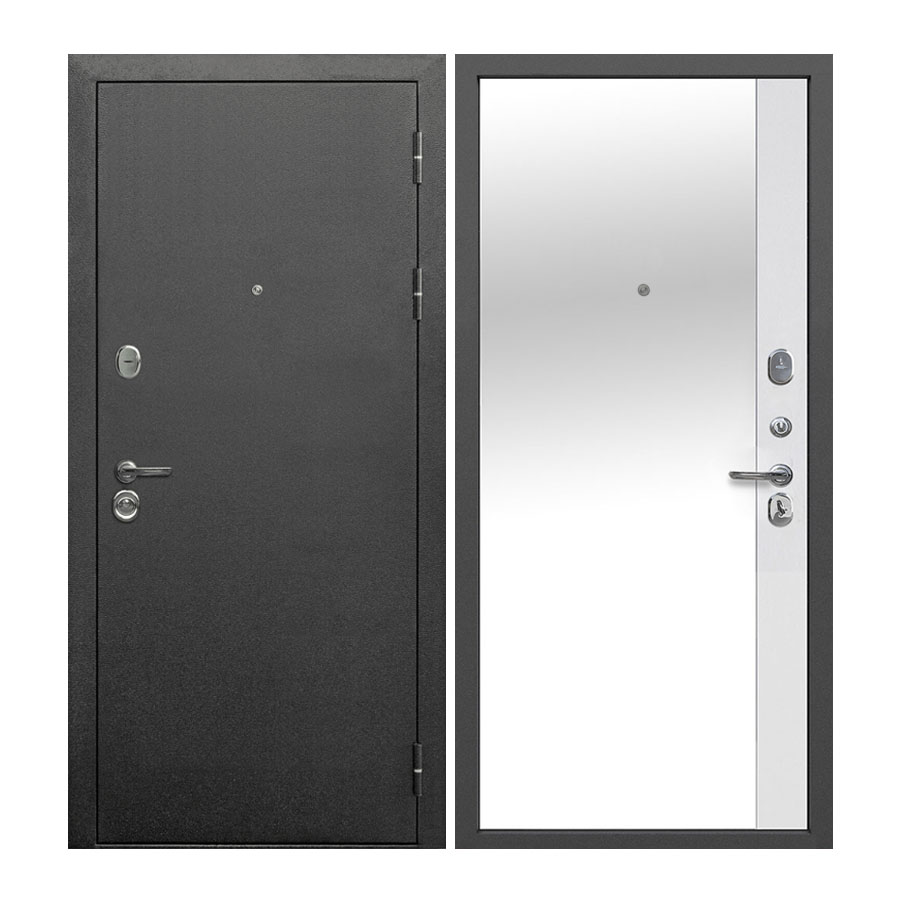 Дверь металлическая ТАЙГА 9 см зеркало