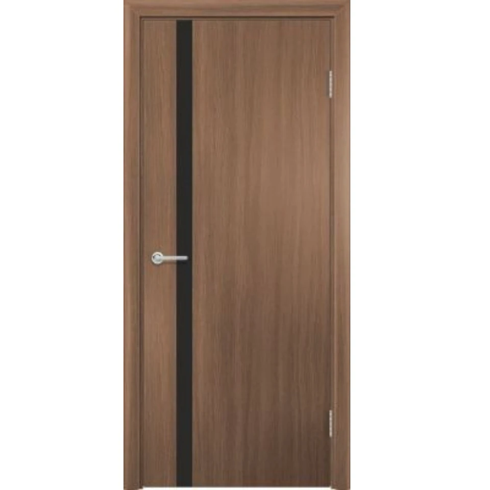 Дверь G07 цв. Орех Королевский Черное стекло 2,0*0,7