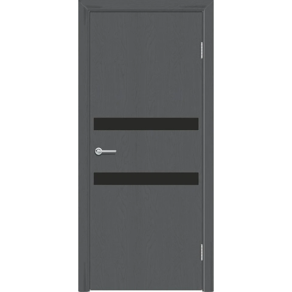 Дверь G01 цв. Ясень графит Soft-touch ДО Черное 2,0*0,9