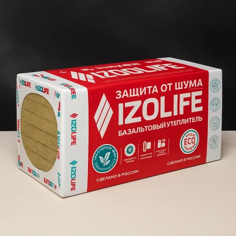 Утеплитель IZOLIFE ФАС ОПТИМА (110 кг/м3) 1200*600*50мм (уп.2,88м2/0,144м3) (48 упак/поддон)