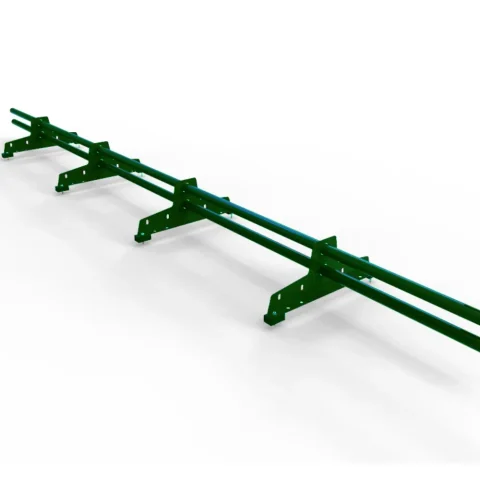 Трубчатый снегозадержатель D25 3 м, 4 опоры, RAL 6005 NewLine