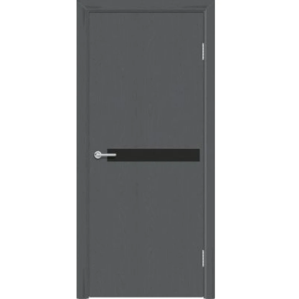 Дверь G02 цв. Ясень графит Soft-touch ДО Черное 2,0*0,8