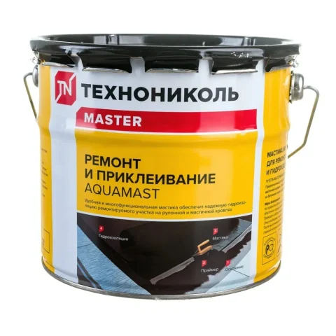 Мастика Aquamast для ремонта кровель битумная (3 кг) (коробка=4 шт)(ремонт и приклеивание)