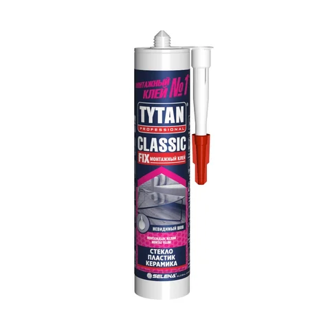 Tytan Professional Classic Fix Монтажный клей, 310 мл, прозрачный (1уп=12шт)